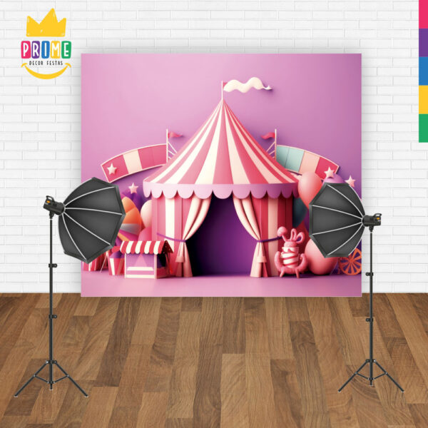 Fundo Fotográfico Cenário Circo em Tecido 2,2m x1,5m F262 - Image 4