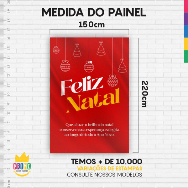 Kit Casado Natal Painel Redondo Trio Capas Cilindro Retangular Vertical Em Tecido - Image 6