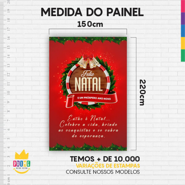 Kit Casado Natal Painel Redondo Trio Capas Cilindro Retangular Vertical Em Tecido - Image 5