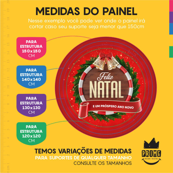 Trio Capa Cilindro + Painel Redondo 3D Natal 1,50m Veste Fácil - Image 4