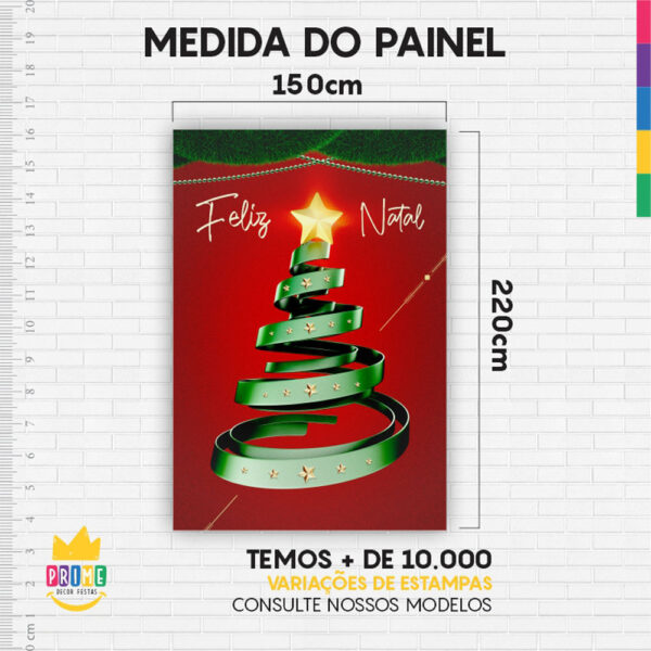 Kit Casado Natal Painel Redondo Trio Capas Cilindro Retangular Vertical Em Tecido - Image 6