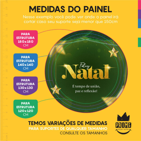 Trio Capa Cilindro + Painel Redondo 3D Natal 1,50m Veste Fácil - Image 4