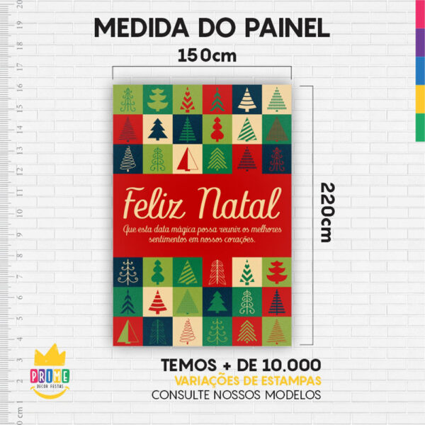 Kit Casado Natal Painel Redondo Trio Capas Cilindro Retangular Vertical Em Tecido - Image 6