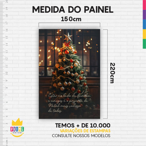 Kit Casado Natal Painel Redondo Trio Capas Cilindro Retangular Vertical Em Tecido - Image 6