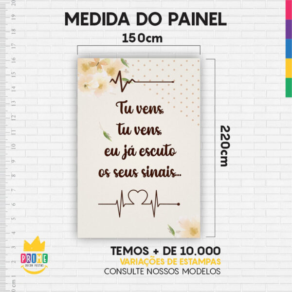 Kit Casado Leãozinho Painel Redondo Trio Capas Cilindro Retangular Vertical Em Tecido - Image 6