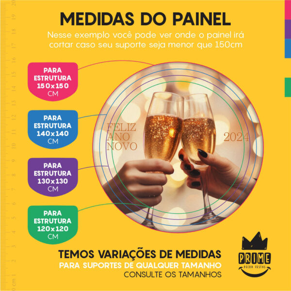 Trio Capa Cilindro + Painel Redondo 3D Natal 1,50m Veste Fácil - Image 4