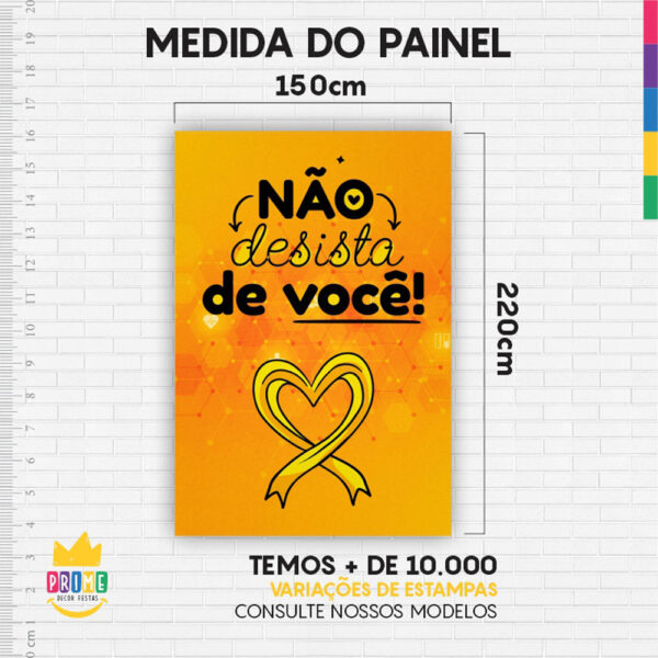 Painel de Festa Retangular 3D Setembro Amarelo casadinho 1,50m x 2,20 - Image 4