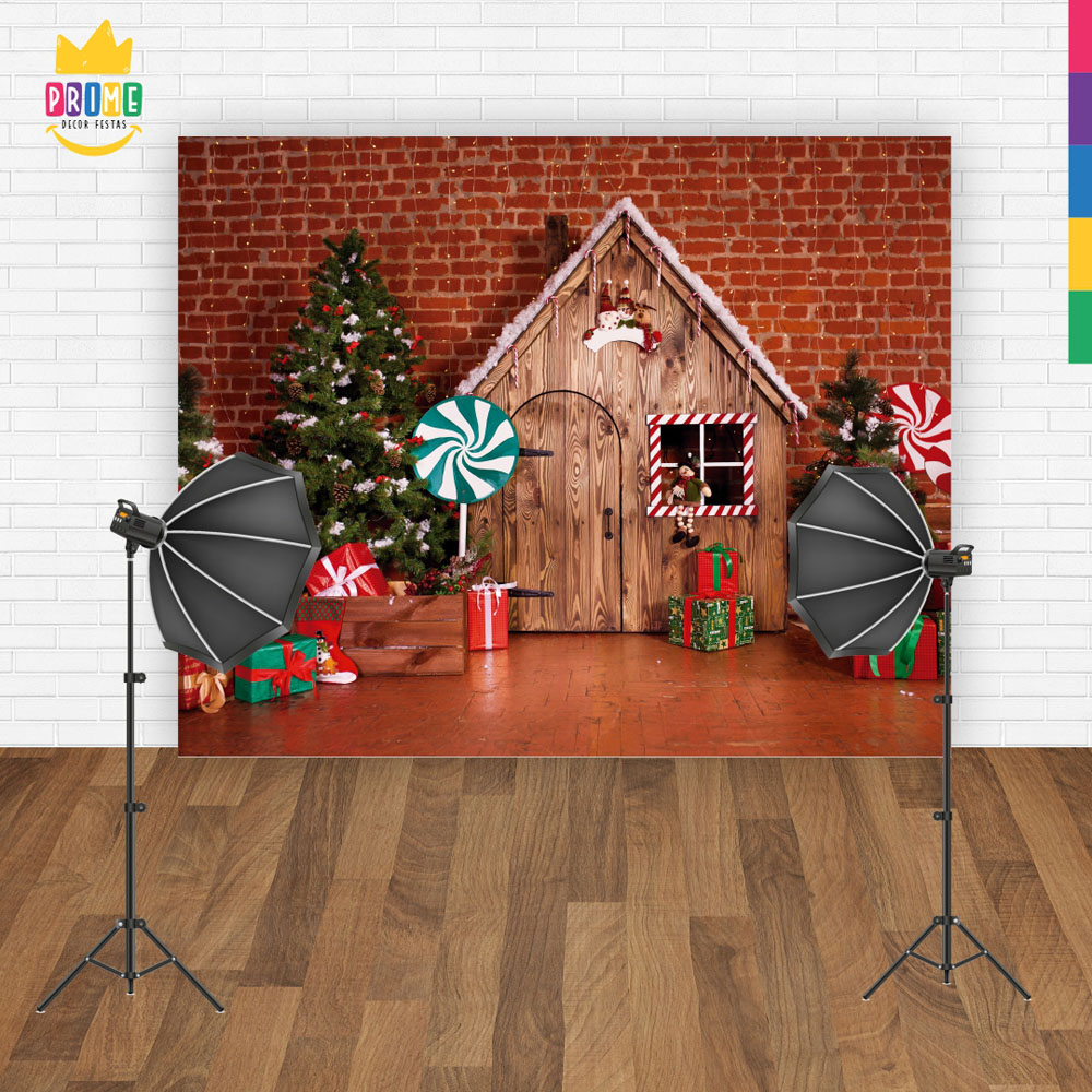 Fundo Fotográfico Cenário Natal Pet em Tecido 2,20m x1,50m F179 - Imagem 4