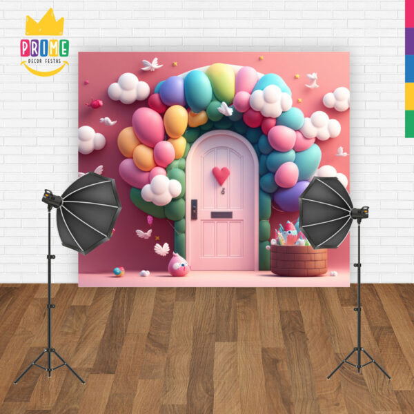 Fundo Fotográfico Cenário Balão Love Tecido 2,20M x1,50M F11 - Image 5