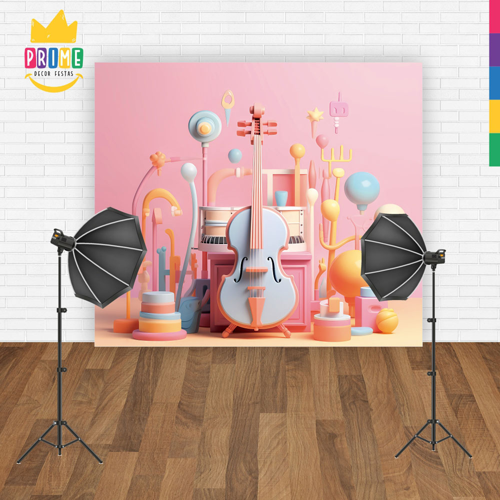 Fundo Fotográfico Cenário Musica em Tecido 2,20M x 1,50M F38 - Imagem 5