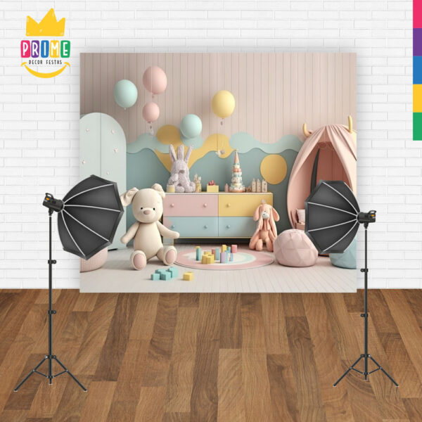 Fundo Fotográfico Cenário Brinquedos Tecido 2,20Mx 1,50M F45 - Image 5