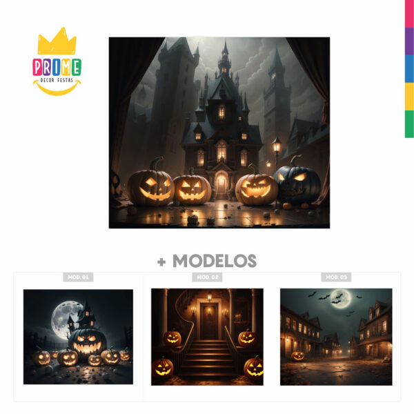 Fundo Fotográfico Cenário Halloween Tecido 2,20M x 1,50M F93 - Image 6