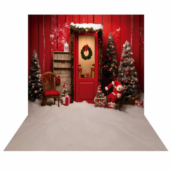 Fundo Fotográfico Cenário Natal Porta em Tecido 2,20m x1,50m F272