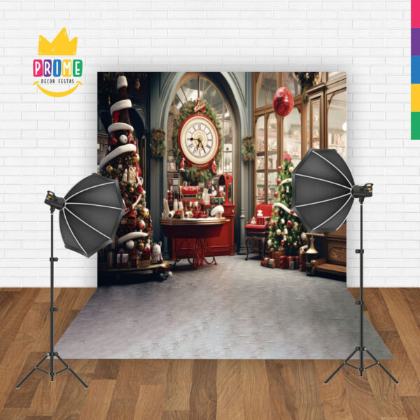 Fundo Fotográfico Cenário Natal  em Tecido 2,20m x1,50m F306 - Image 2
