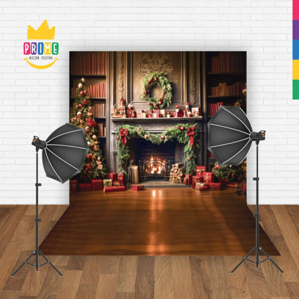 Fundo Fotográfico Cenário Natal  em Tecido 2,20m x1,50m F300 - Image 2