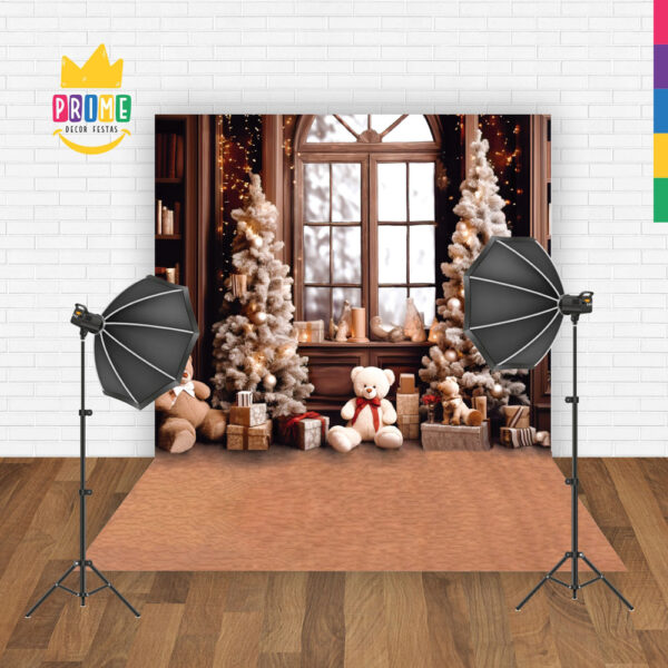 Fundo Fotográfico Cenário Natal  em Tecido 2,20m x1,50m F294 - Image 2