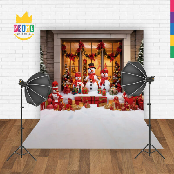 Fundo Fotográfico Cenário Natal  em Tecido 2,20m x1,50m F303 - Image 2