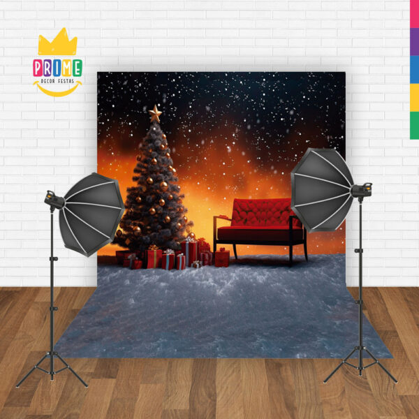 Fundo Fotográfico Cenário Natal  em Tecido 2,20m x1,50m F327 - Image 2