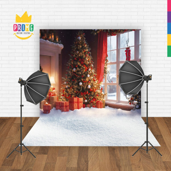 Fundo Fotográfico Cenário Natal Janela em Tecido 2,20m x1,50m F283 - Image 2