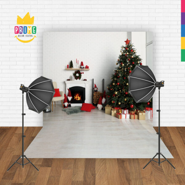 Fundo Fotográfico Cenário Natal  em Tecido 2,20m x1,50m F316 - Image 2