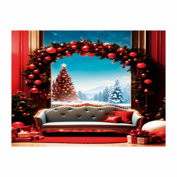 Fundo Fotográfico Cenário Natal Sofá em Tecido 2,20m x1,50m F269 - Image 3