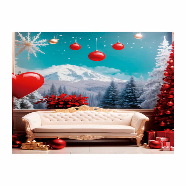Fundo Fotográfico Cenário Natal Sofá em Tecido 2,20m x1,50m F268 - Image 3