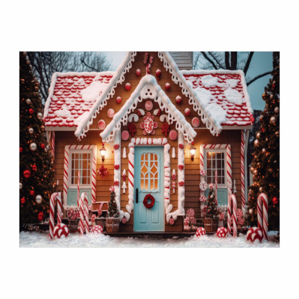 Fundo Fotográfico Cenário Natal Casa em Tecido 2,20m x1,50m F124 - Image 3