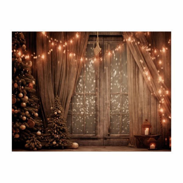 Fundo Fotográfico Cenário Natal Janela em Tecido 2,20m x1,50m F284 - Image 3