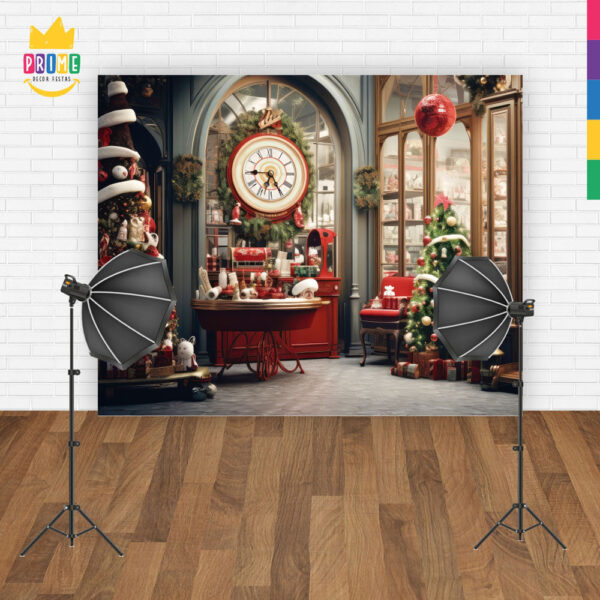 Fundo Fotográfico Cenário Natal  em Tecido 2,20m x1,50m F306 - Image 4