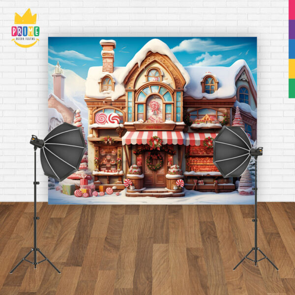 Fundo Fotográfico Cenário Natal  em Tecido 2,20m x1,50m F309 - Image 4