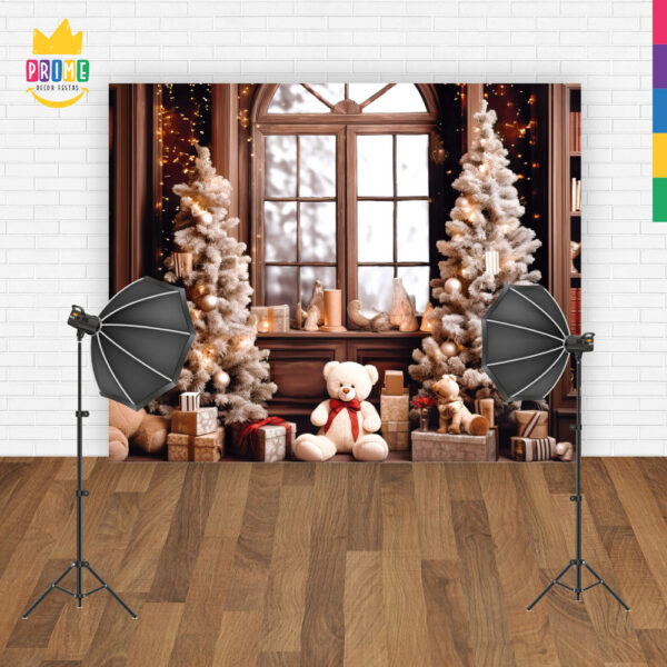 Fundo Fotográfico Cenário Natal  em Tecido 2,20m x1,50m F294 - Image 4