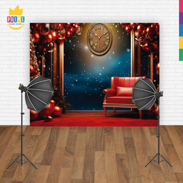 Fundo Fotográfico Cenário Natal  em Tecido 2,20m x1,50m F329 - Image 4