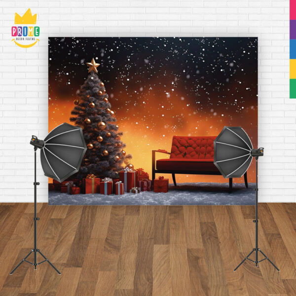 Fundo Fotográfico Cenário Natal  em Tecido 2,20m x1,50m F327 - Image 4