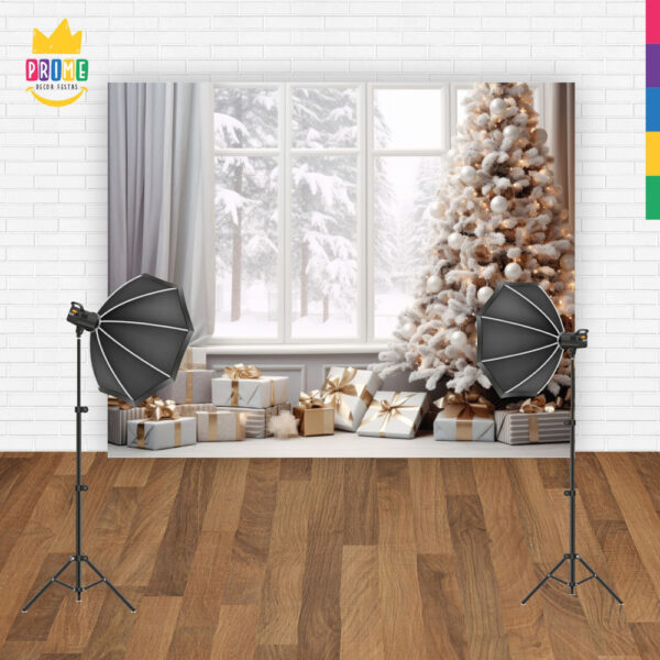 Fundo Fotográfico Cenário Natal  em Tecido 2,20m x1,50m F323 - Image 4