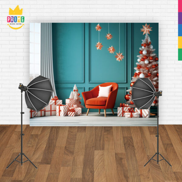 Fundo Fotográfico Cenário Natal  em Tecido 2,20m x1,50m F313 - Image 4