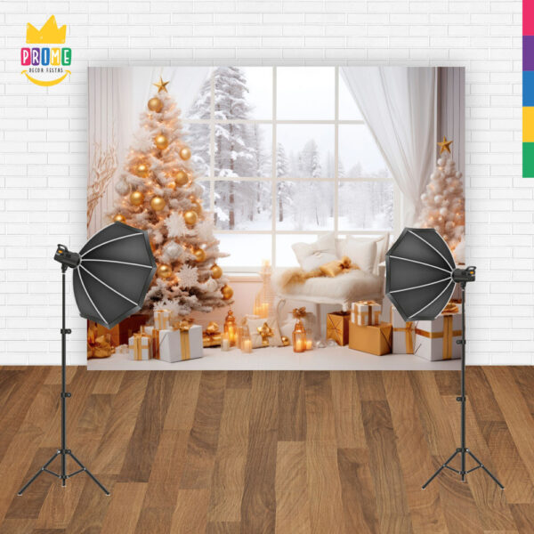 Fundo Fotográfico Cenário Natal  em Tecido 2,20m x1,50m F321 - Image 4