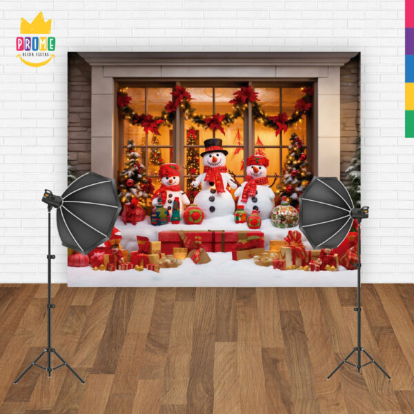 Fundo Fotográfico Cenário Natal  em Tecido 2,20m x1,50m F303 - Image 4