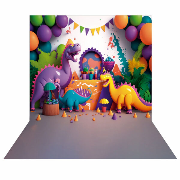 Fundo Fotográfico Cenário Dinossauro Tecido 2,20m x1,50m F376