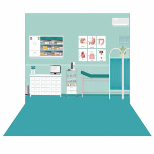 Fundo Fotográfico Cenário Consultório Medico Tecido 2,20m x1,50m F241