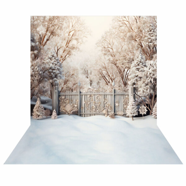 Fundo Fotográfico Cenário Paisagem Neve Ano Novo Tecido 2,20m x1,50m F368