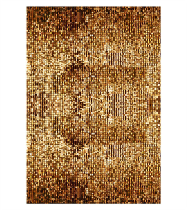 Painel de Festa Retangular 3D Paetê Dourado casadinho 1,50m x 2,20