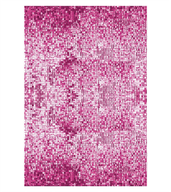 Painel de Festa Retangular 3D Paetê Rosa casadinho 1,50m x 2,20