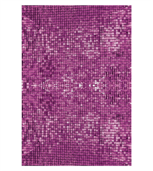 Painel de Festa Retangular 3D Paetê Rosa Escuro casadinho 1,50m x 2,20