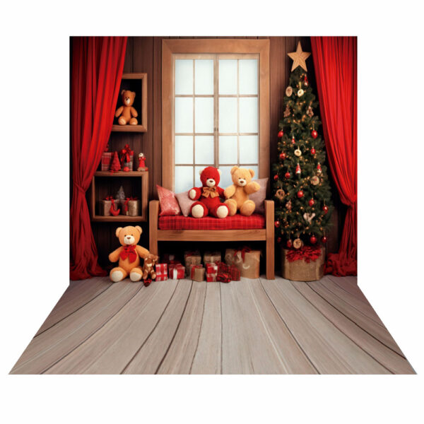 Fundo Fotográfico Cenário Natal Janela em Tecido 2,20m x1,50m F252