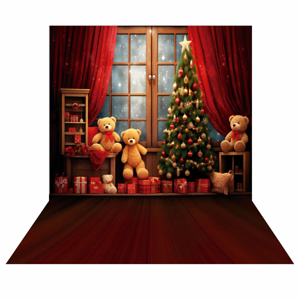 Fundo Fotográfico Cenário Natal Janela em Tecido 2,20m x1,50m F254
