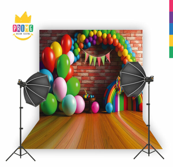 Fundo Fotográfico Cenário Arco Balão Tecido 2,20m x1,50m F383 - Image 2