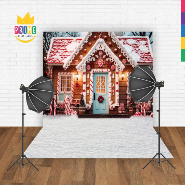 Fundo Fotográfico Cenário Casa Candy Tecido 2,20m x1,50m F298 - Image 2