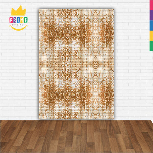 Painel de Festa Retangular 3D Shimmer Dourado casadinho 1,50m x 2,20 - Image 2