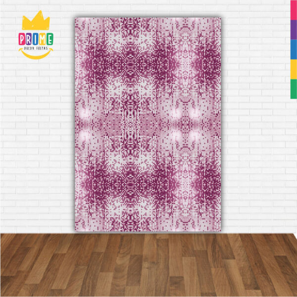 Painel de Festa Retangular 3D Shimmer Rosa casadinho 1,50m x 2,20 - Image 2