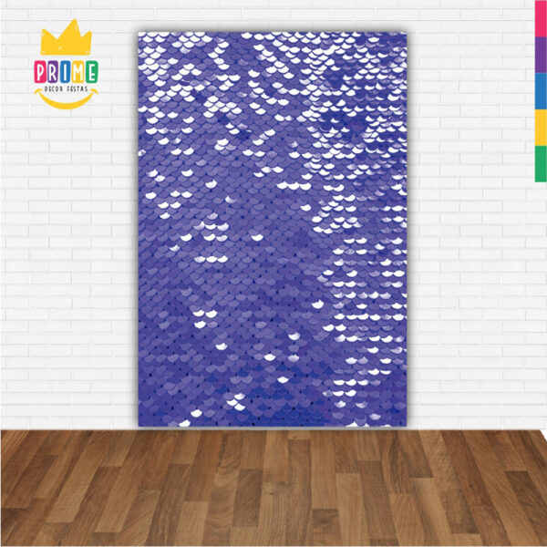 Painel de Festa Retangular 3D Paetê Sereia Lilas  casadinho 1,50m x 2,20 - Image 2